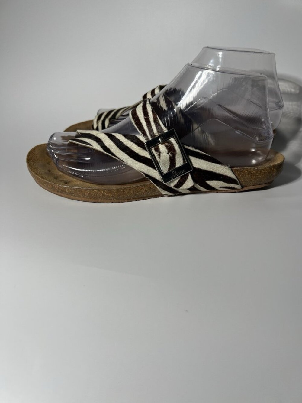 Yokono Ibiza Zebra Calf Hair Sandals Women’s Size 7.5 - Picture 3 of 9